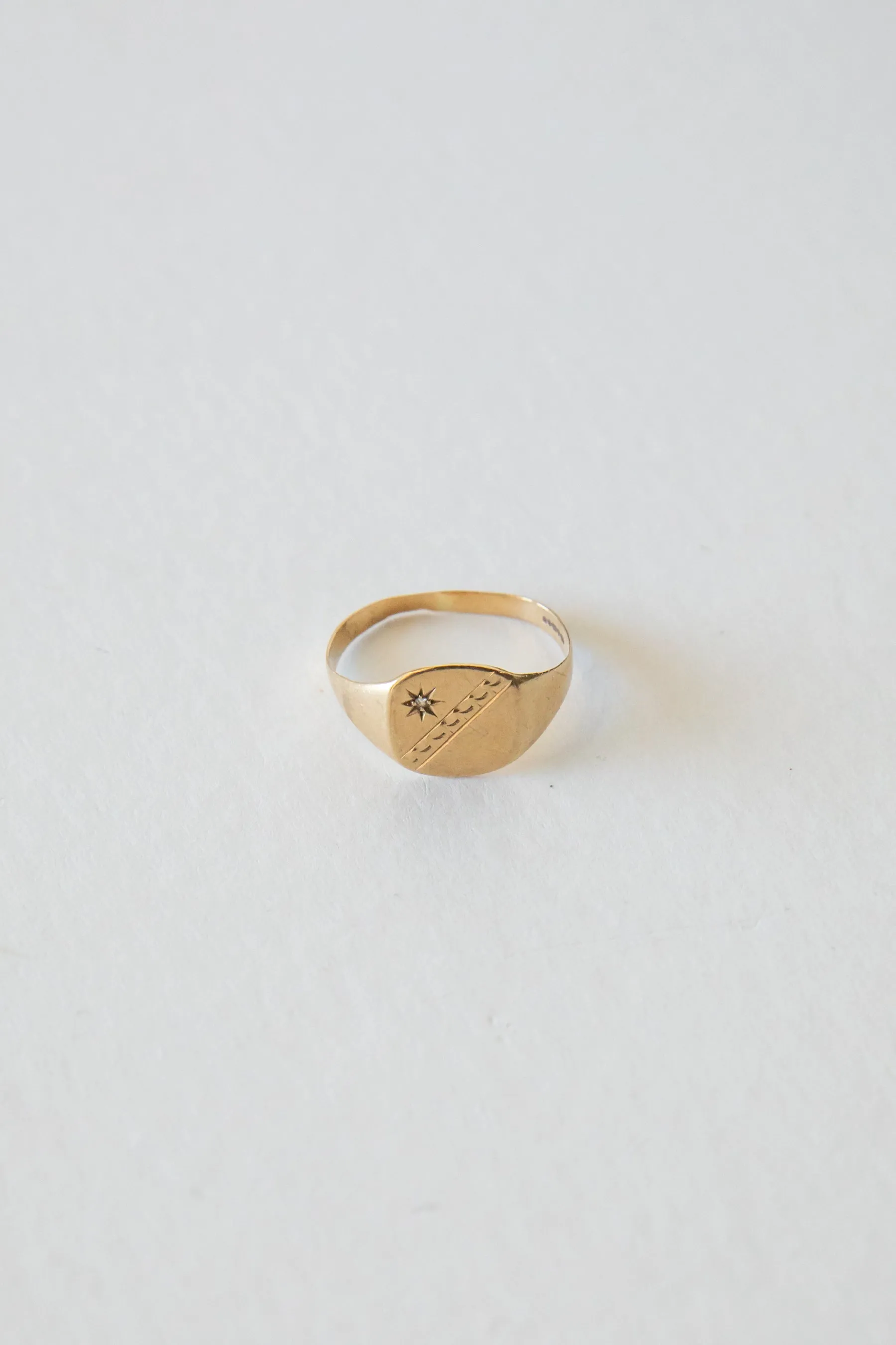 1940s Star Sash Signet Ring