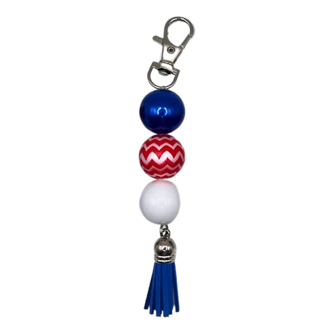 4th of July Beaded Charm