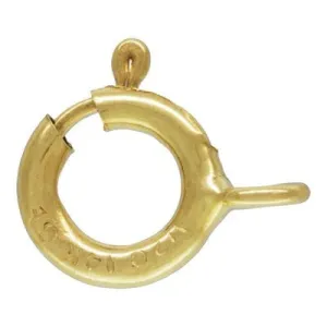 5 mm Closed 14K Gold Filled Spring Ring / 5 Pieces
