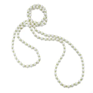 5mm Pearl & Peridot Rope Necklace