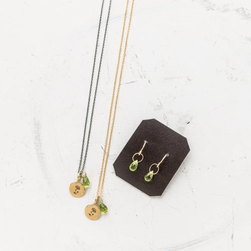August Birth Flower Necklace: Poppy