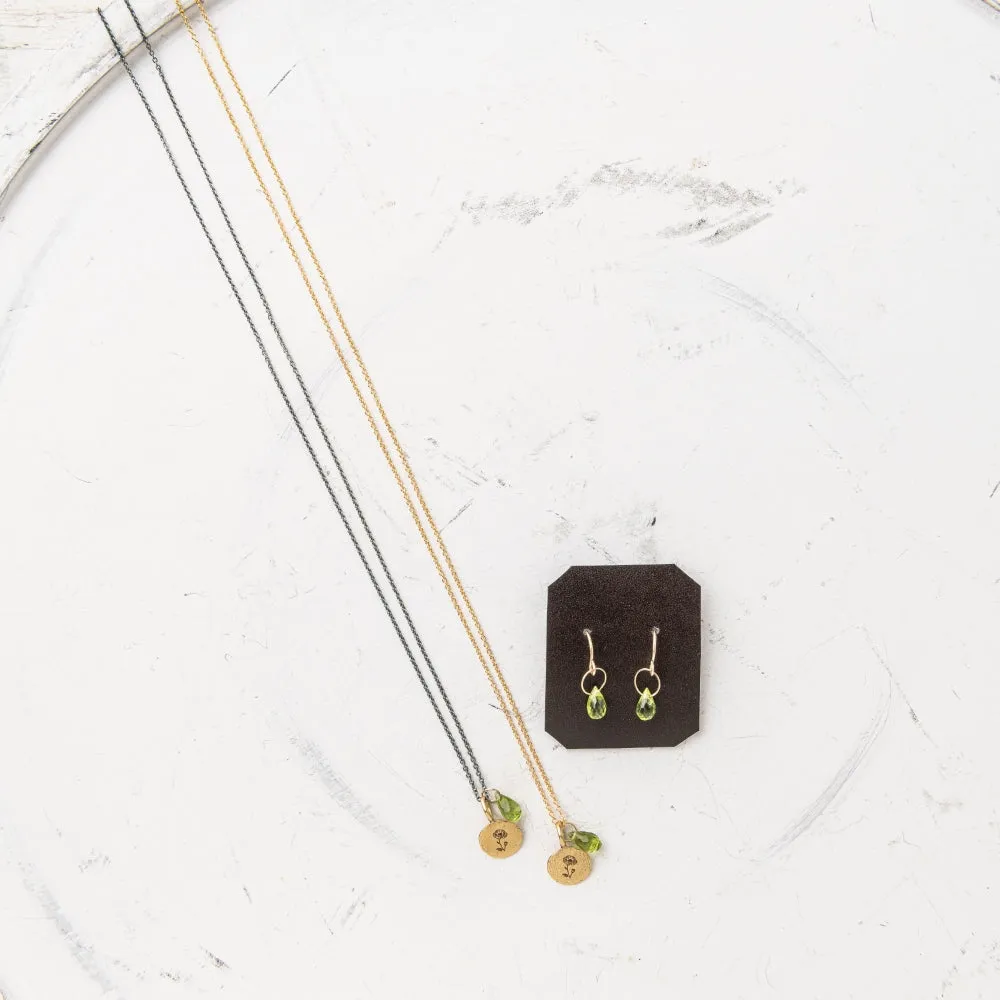 August Birth Flower Necklace: Poppy