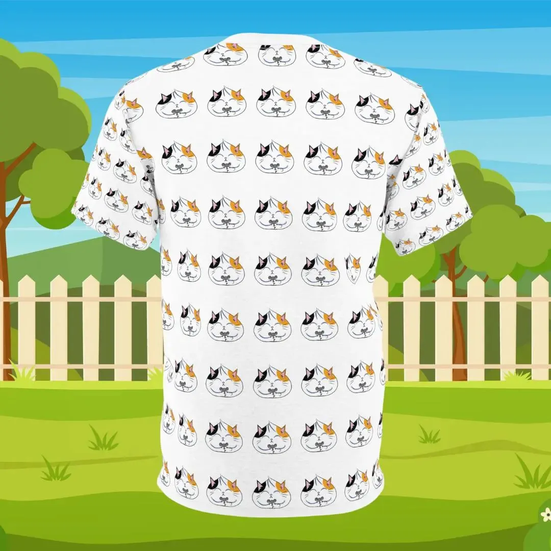 Calico Cat Holding Mouse Dumpling All-Over Print T-Shirt