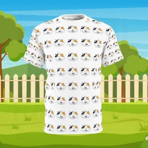 Calico Cat Holding Mouse Dumpling All-Over Print T-Shirt