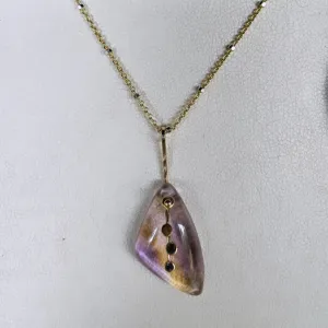 Dreamy ameritrine pendulum dots necklace