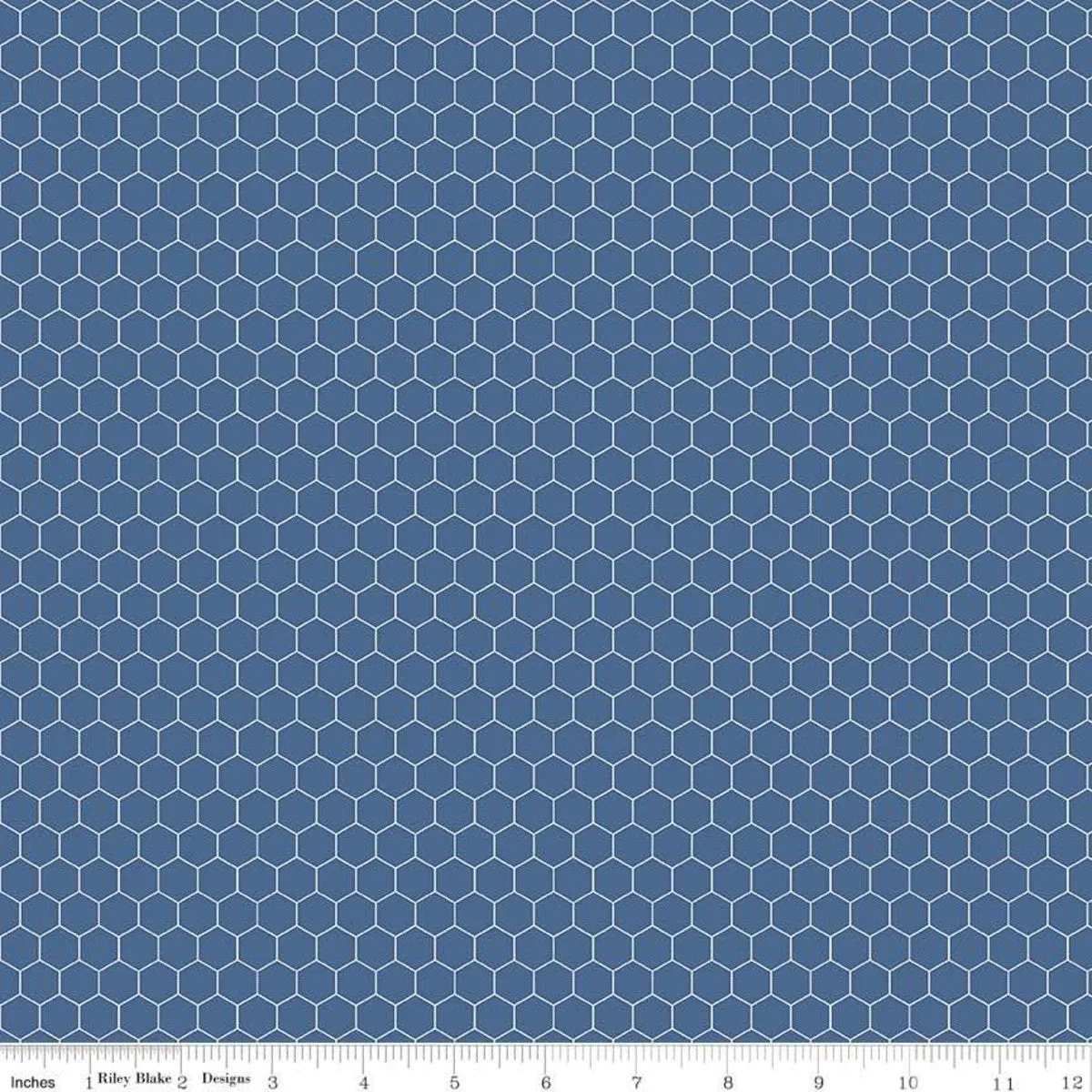 Farm Girl Vintage Companion Prints Honeycomb Denim – 100% Quilting Cotton Fabric by the Yard