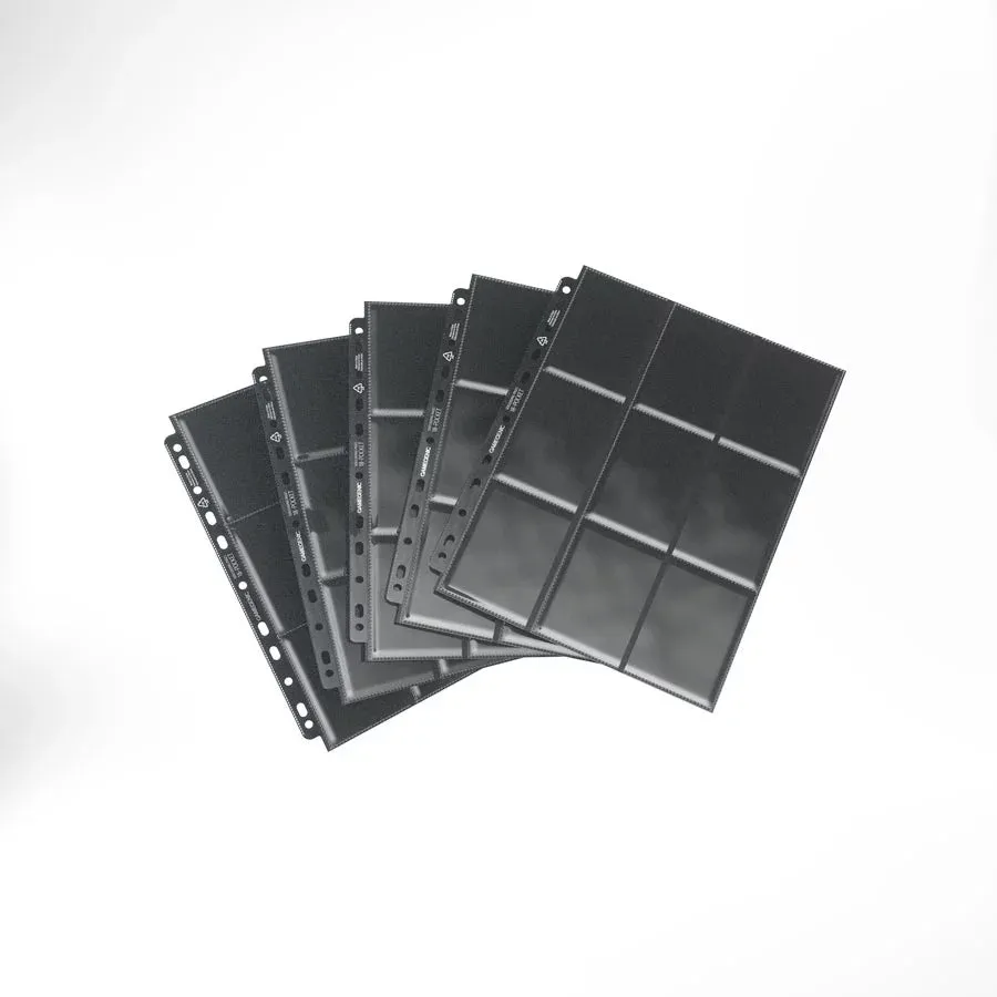 Gamegenic Side Loading 18 Pocket Trading Card Page Black