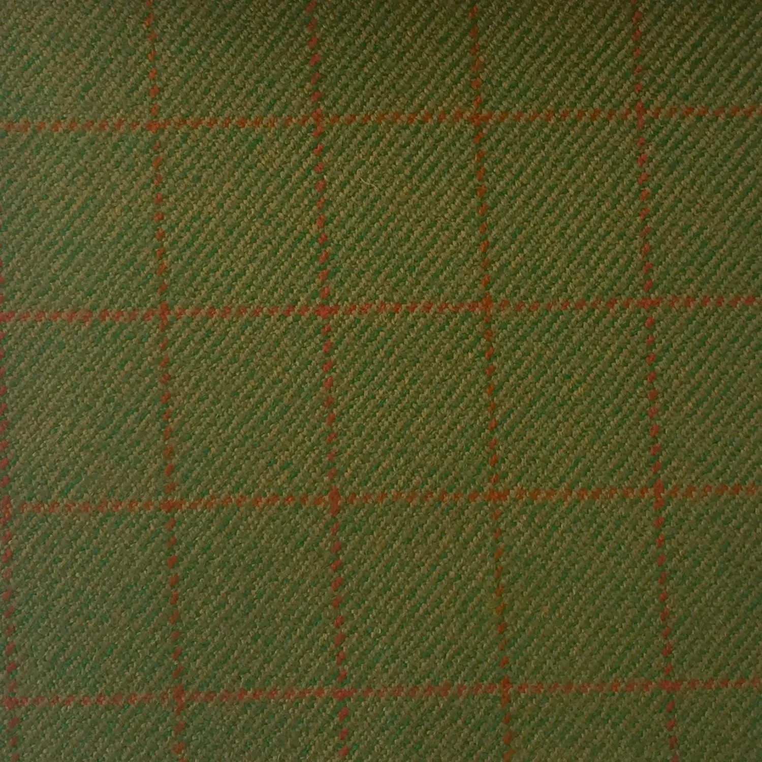 Green With Rust And Red Check Country Tweed Jacketing
