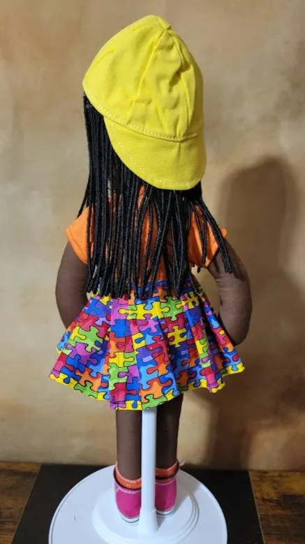 Handcrafted 18 inch Autism Support Doll