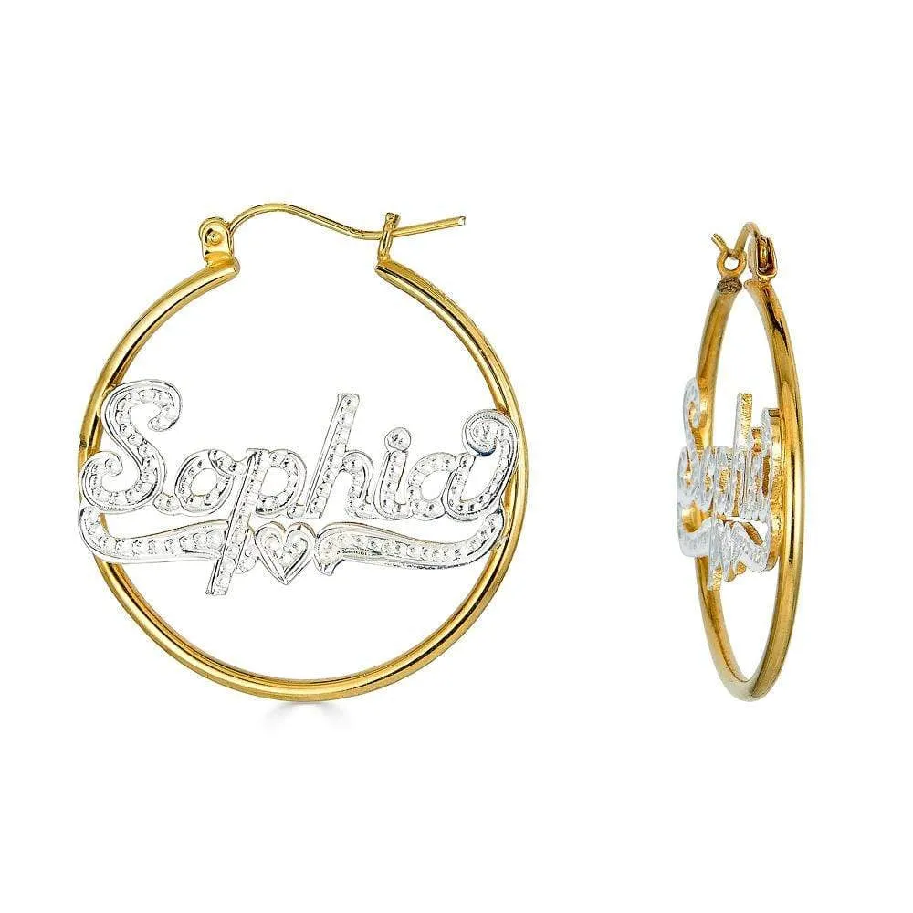 Hoop Earrings With Diamond Accent