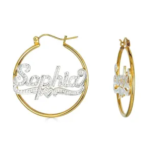 Hoop Earrings With Diamond Accent