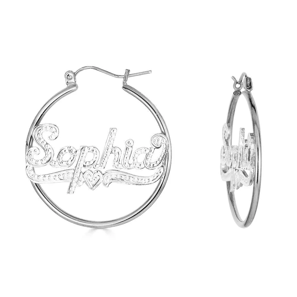 Hoop Earrings With Diamond Accent