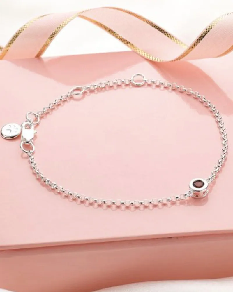 January Birthstone Bracelet-Garnet