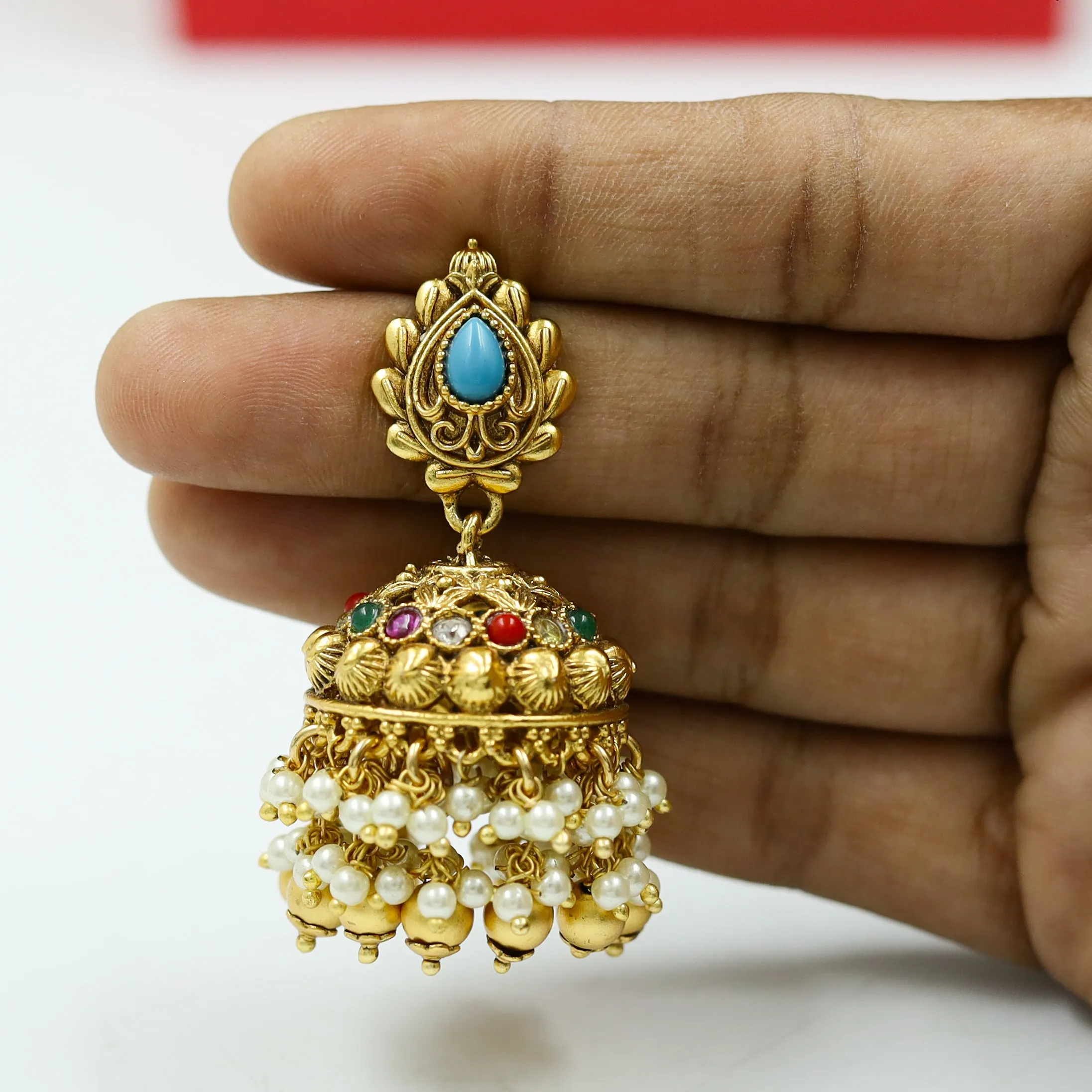 Jhumki Antique Earring 3912-28