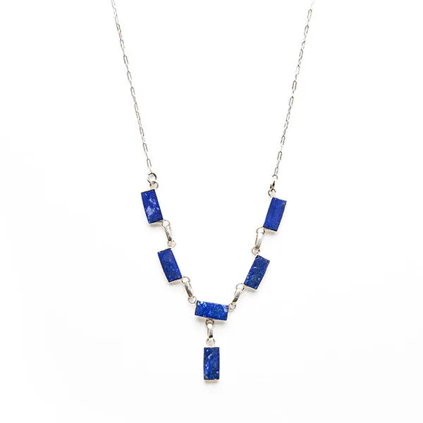 Lapis Lazuli Yatzil Necklace | Handcrafted Artisan Jewelry | From the Chilean Highlands
