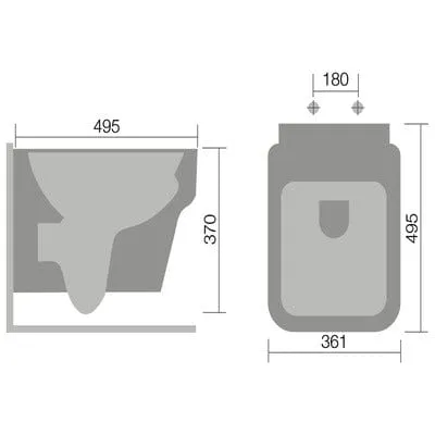 Medici Wall Hung Toilet with Soft Close Seat
