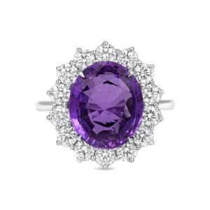 Oval Purple Sapphire Ring
