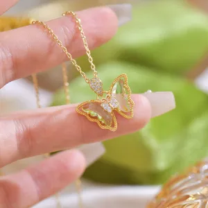 Peridot Butterfly Necklace