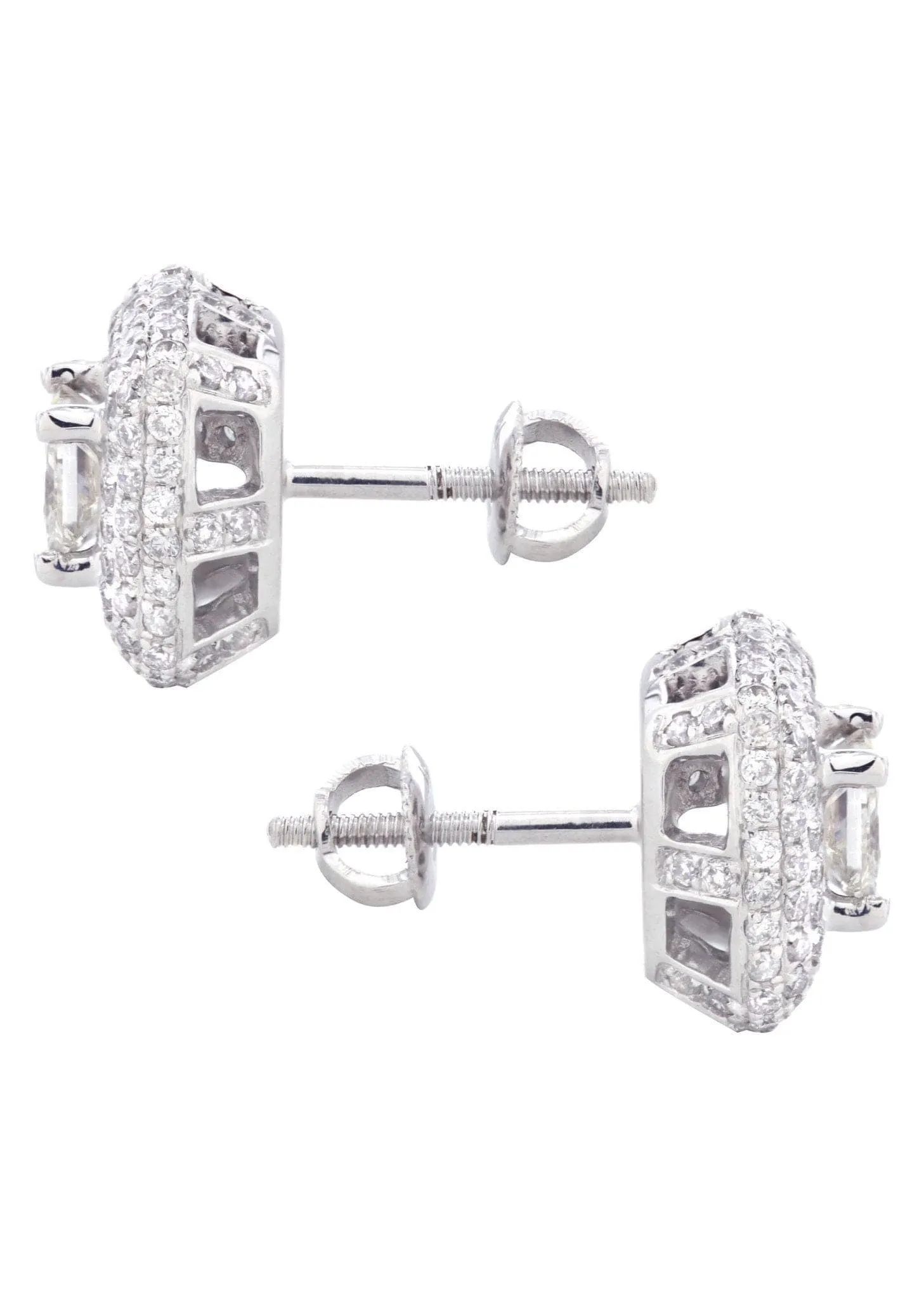 Princess Diamond Stud Earrings | 1.61 Carats