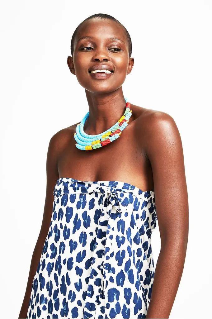 Turquoise Isolo Beaded Maasai Necklace