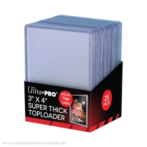 Ultra Pro 75pt CLEAR Toploaders - PACK OF 25 Ultra Pro 75pt CLEAR Toploaders - PACK OF 25