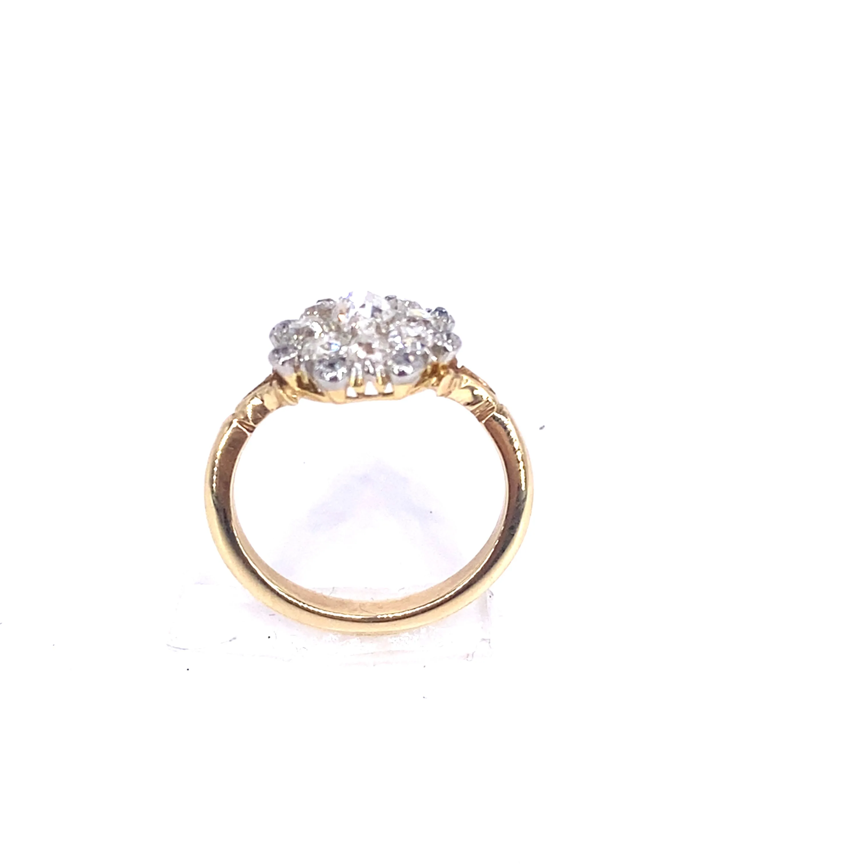 Women’s 18ct Yellow Gold Antique Diamond Cluster Ring - 1.00ct